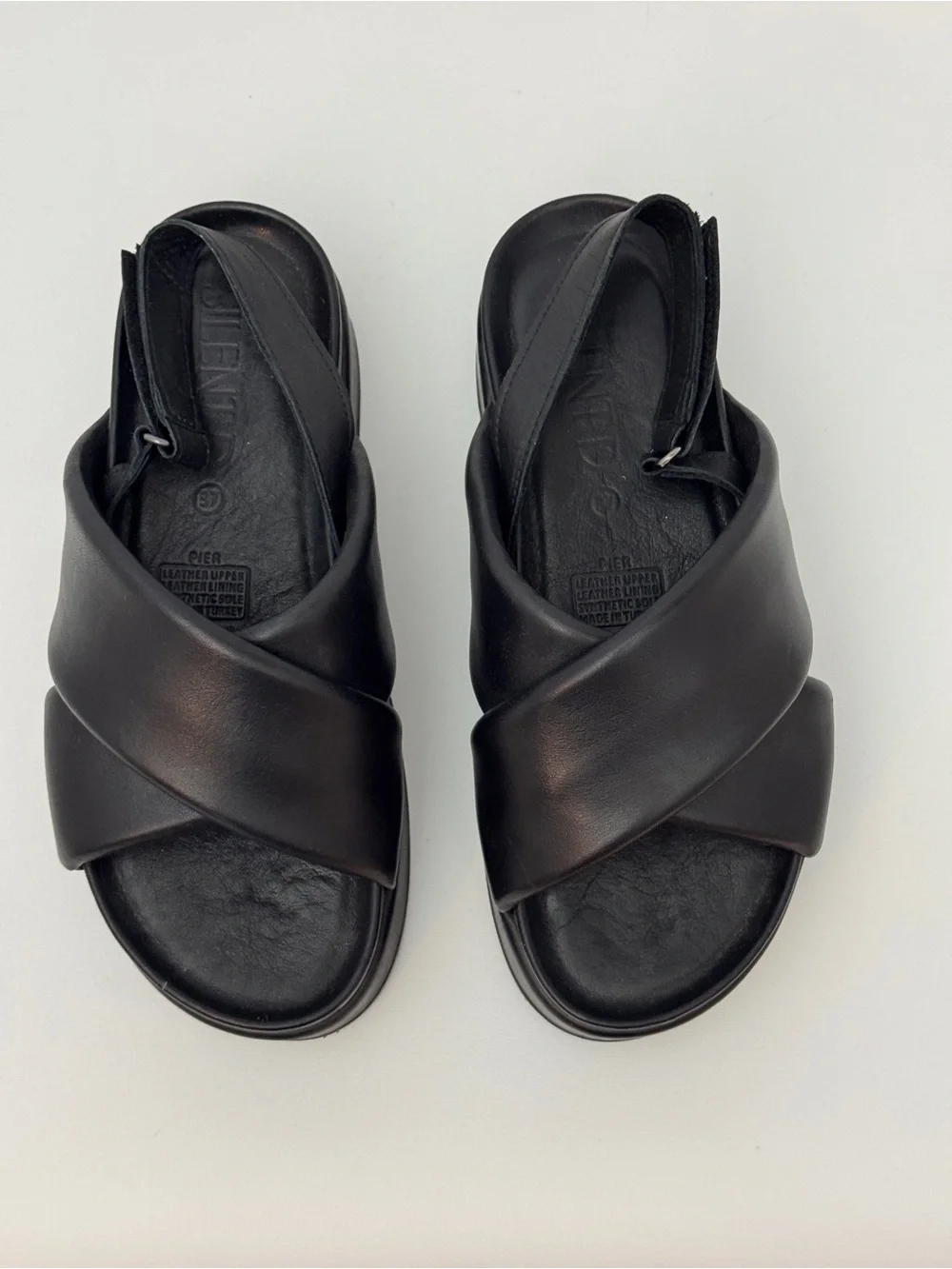 Silent D Women's Black Platform Slide Sandals